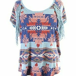 Denim & Supply Ralph Lauren Printed Fringe T-Shirt